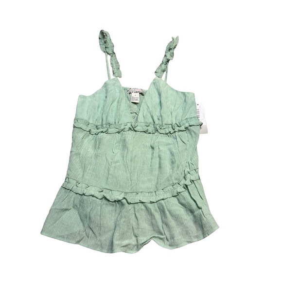 Flying Tomato Tops - 🌿 CALIN by Flyington Sage Green Ruffle Tiered Cami‎ Top NWT Size S 🌿